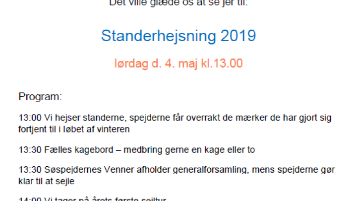 Invitation til standerhejsning