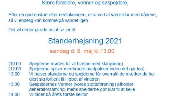 Invitation til standerhejsning 2021