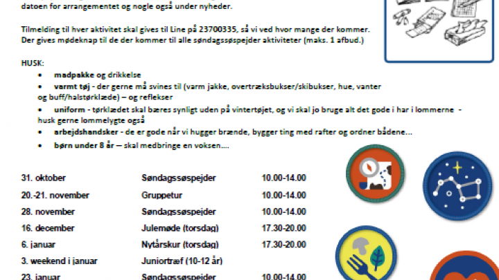 program søndagssøspejder