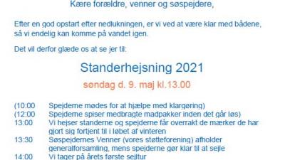 Invitation til standerhejsning 2021