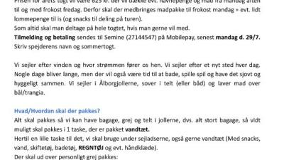 INVITATION TIL SOMMERTOGT